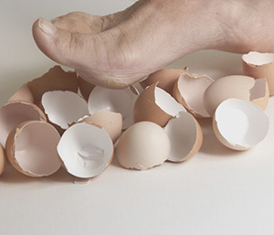 Walk on eggshells