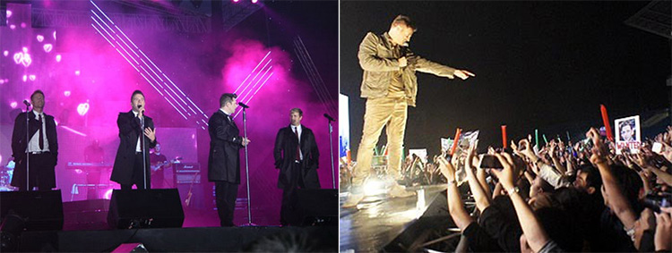 Westlife biểu diễn tại mỹ đình năm 2011